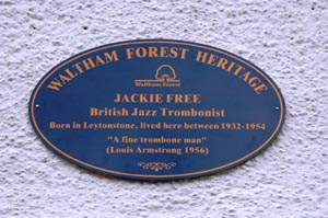 Jackie Free Blue Plaque